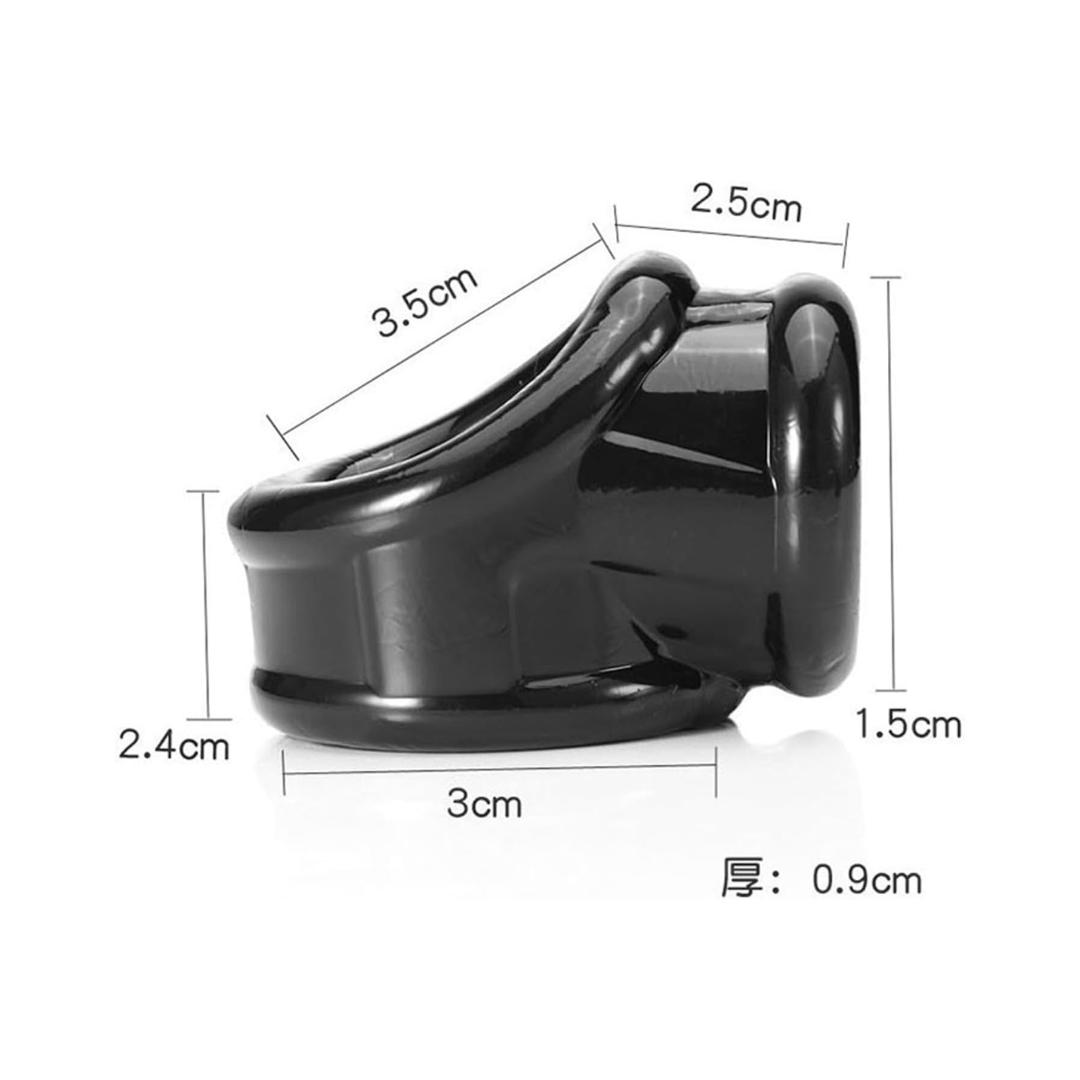 Super Soft Silicone Penis Ring Delay Ejaculation Ball Scrotum Stretcher Triple Cock Ring Erection Enhancing