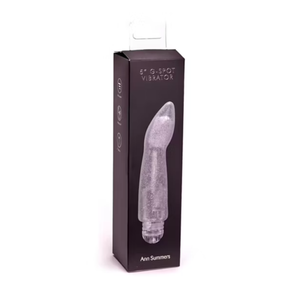 Ann Summers 5 Inch Glitter G Spot Vibrator Clear
