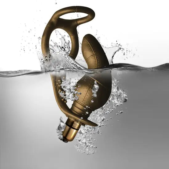 Rocks Off Dauntless Prostate Massager C-Ring Metallic Black